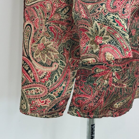 Victoria's Secret 90's Intimates Sleep Lounge Night Shirt Paisley Satin Size Sm - Picture 6 of 12